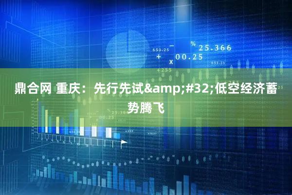 鼎合网 重庆：先行先试&#32;低空经济蓄势腾飞